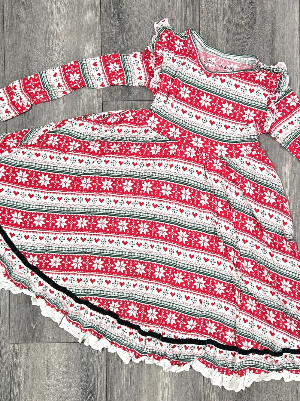 Little Bum Bum Girls' Botique Long Sleeve Dress - Size 9/10T
